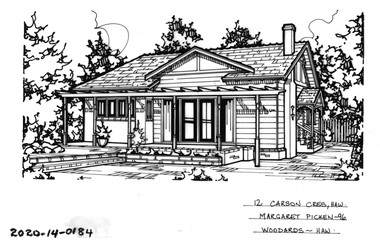 Drawing - Property Illustration, 12 Carson Crescent, Hawthorn, 1996
