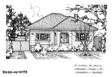Drawing - Property Illustration, 18 Clifton Road, Hawthorn East