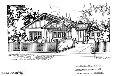 Drawing - Property Illustration, 14 Clive Road, Hawthorn East