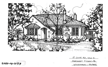 Drawing - Property Illustration, 18 Clive Road, Hawthorn East