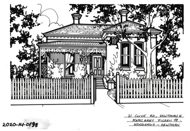 Drawing - Property Illustration, 21 Clive Road, Hawthorn East, 1988