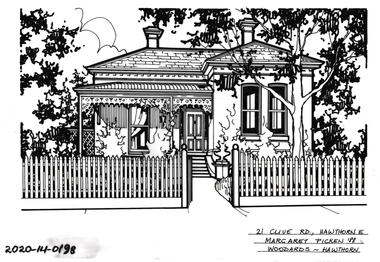 Drawing - Property Illustration, 21 Clive Road, Hawthorn East