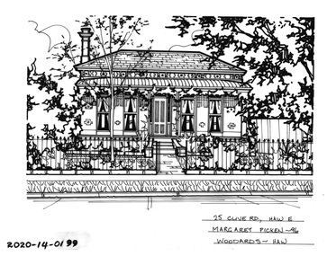 Drawing - Property Illustration, 25 Clive Road, Hawthorn East, 1996