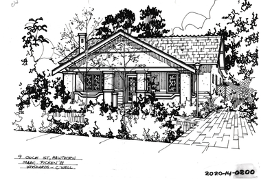 Drawing - Property Illustration, 9 Cole Street, Hawthorn East