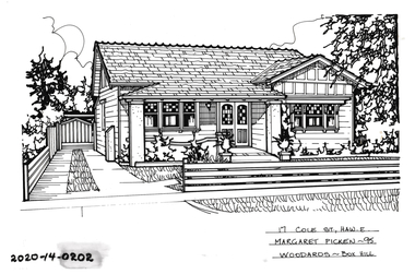 Drawing - Property Illustration, 17 Cole Street, Hawthorn East, 1995