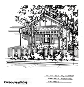 Drawing - Property Illustration, 1A College Street, Hawthorn, 1992