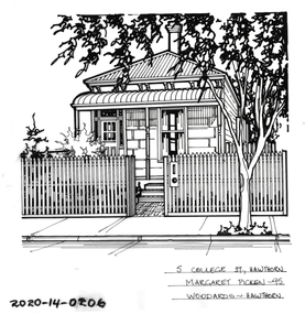 Drawing - Property Illustration, 5 College Street, Hawthorn, 1995