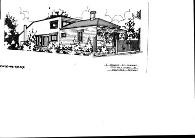 Drawing - Property Illustration, 9 College Street, Hawthorn, 1990