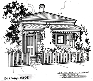 Drawing - Property Illustration, 38 College Street, Hawthorn