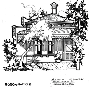 Drawing - Property Illustration, 4 Connell Street, Hawthorn, 1988