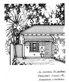 Drawing - Property Illustration, 16 Connell Street, Hawthorn, 1998