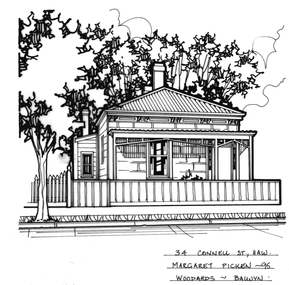 Drawing - Property Illustration, 34 Connell Street, Hawthorn