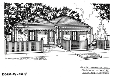 Drawing - Property Illustration, 36 & 38 Connell Street, Hawthorn