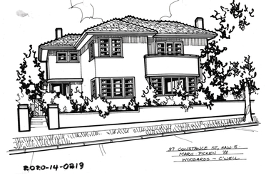 Drawing - Property Illustration, 37 Constance Street, Hawthorn East, 1988