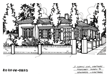 Drawing - Property Illustration, 3 Coppin Grove, Hawthorn