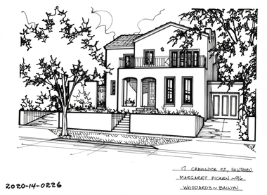 Drawing - Property Illustration, 17 Creswick Street, Hawthorn