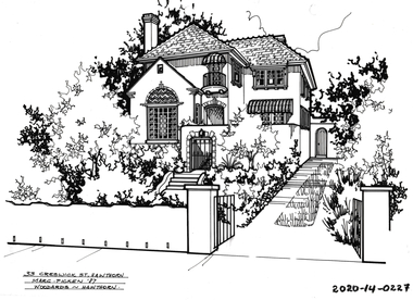 Drawing - Property Illustration, 33 Creswick Street, Hawthorn