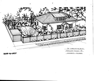Drawing - Property Illustration, 2A Currajong Street, Hawthorn East, 1998