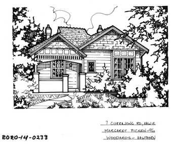 Drawing - Property Illustration, 7 Currajong Street, Hawthorn East