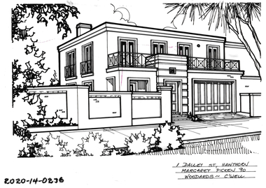 Drawing - Property Illustration, 1 Dalley Street, Hawthorn