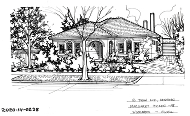 Drawing - Property Illustration, 12 Dean Avenue, Hawthorn