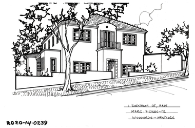 Drawing - Property Illustration, 1 Denham Street, Hawthorn