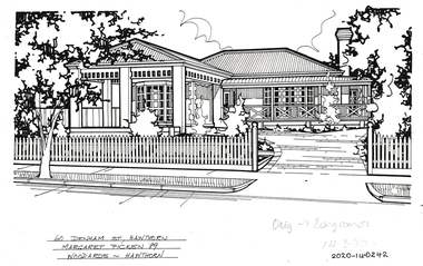 Drawing - Property Illustration, 60 Denham Street, Hawthorn
