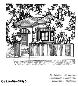 Drawing - Property Illustration, 86 Denham Street, Hawthorn