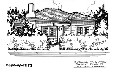 Drawing - Property Illustration, 15 Edward Street, Hawthorn
