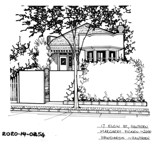 Drawing - Property Illustration, 17 Elgin Street, Hawthorn, 2000