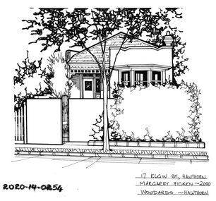 Drawing - Property Illustration, 17 Elgin Street, Hawthorn