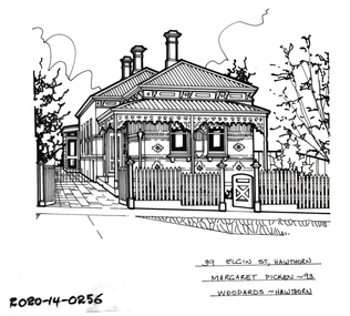 Drawing - Property Illustration, 39 Elgin Street, Hawthorn, 1993