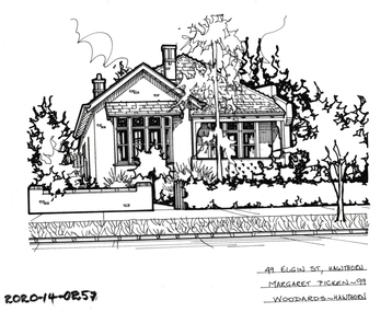 Drawing - Property Illustration, 49 Elgin Street, Hawthorn