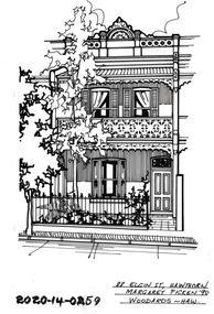 Drawing - Property Illustration, 88 Elgin Street, Hawthorn, 1990