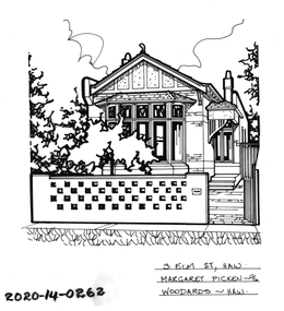 Drawing - Property Illustration, 3 Elm Street, Hawthorn