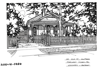 Drawing - Property Illustration, 24 Elm Street, Hawthorn