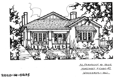 Drawing - Property Illustration, 32 Fairmount Road, Hawthorn East