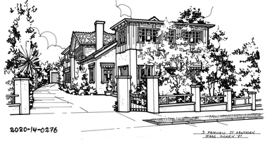 Drawing - Property Illustration, 3 Fairview Street, Hawthorn, 1988