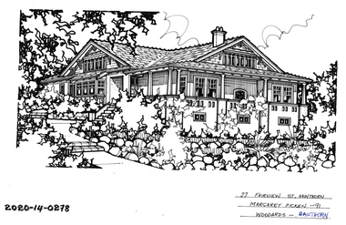 Drawing - Property Illustration, 27 Fairview Street, Hawthorn, 1991