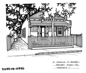 Drawing - Property Illustration, 8 Falmouth Street, Hawthorn