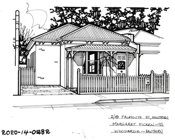 Drawing - Property Illustration, 2/ 10 Falmouth Street, Hawthorn, 1995
