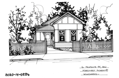 Drawing - Property Illustration, 16 Falmouth Street, Hawthorn