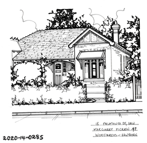 Drawing - Property Illustration, 18 Falmouth Street, Hawthorn