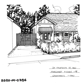 Drawing - Property Illustration, 20 Falmouth Street, Hawthorn
