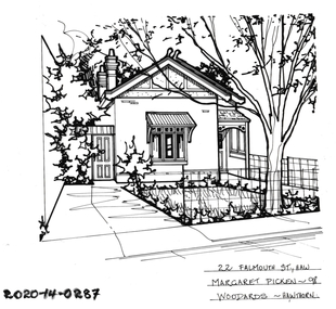 Drawing - Property Illustration, 22 Falmouth Street, Hawthorn