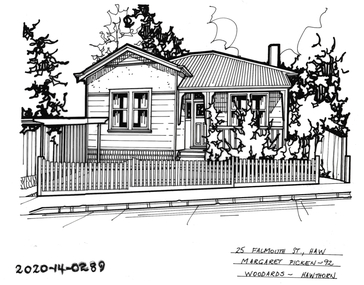 Drawing - Property Illustration, 25 Falmouth Street, Hawthorn, 1992