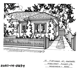 Drawing - Property Illustration, 1A Fletcher Street, Hawthorn East