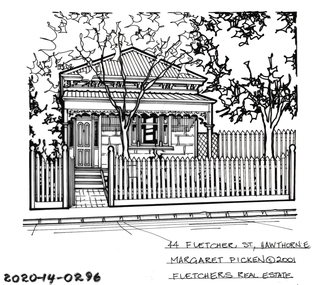 Drawing - Property Illustration, 44 Fletcher Street, Hawthorn East