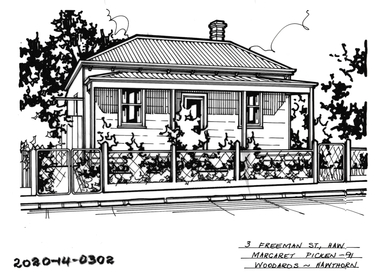 Drawing - Property Illustration, 3 Freeman Street, Hawthorn East