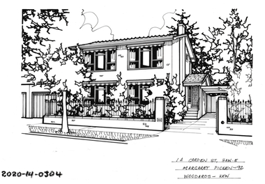 Drawing - Property Illustration, 1A Garden Street, Hawthorn East, 1992